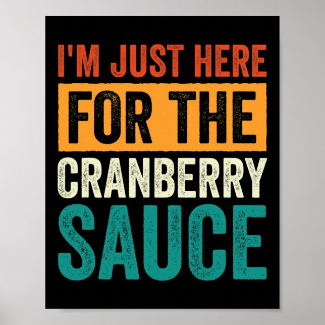 Canned Cranberry Sauce Jellied Happy Thanksgiving  Poster (Front)