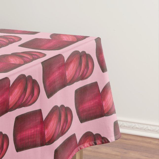 Canned Cranberry Sauce Thanksgiving Dinner Food Tablecloth (In Situ)