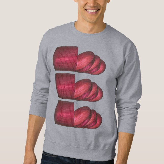 Canned Cranberry Sauce Ugly Christmas Sweater (Front)