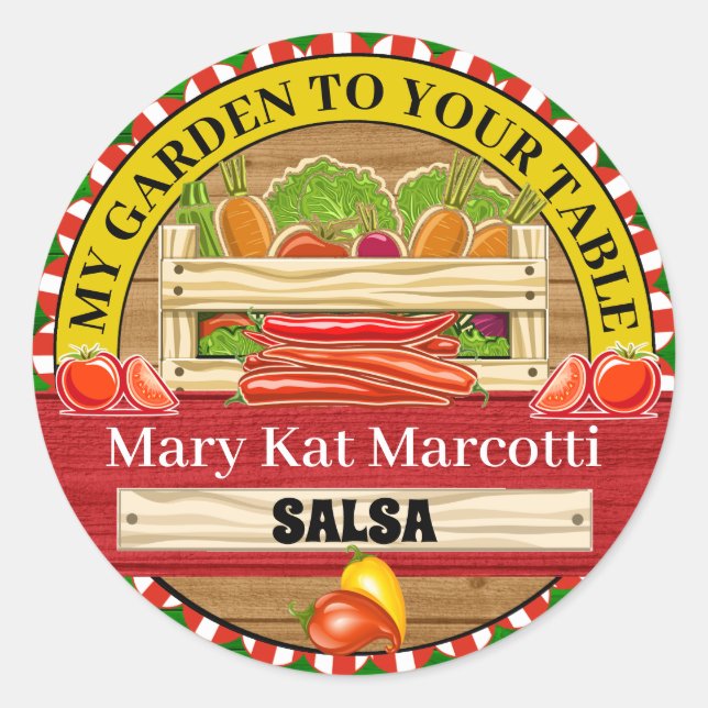 Canned From the Garden Farm Sticker (Front)