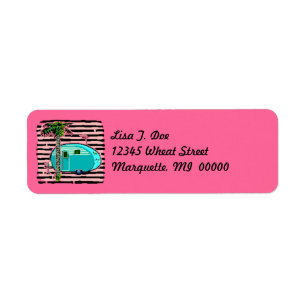 Canned Ham Retro Vintage Camper Address Labels