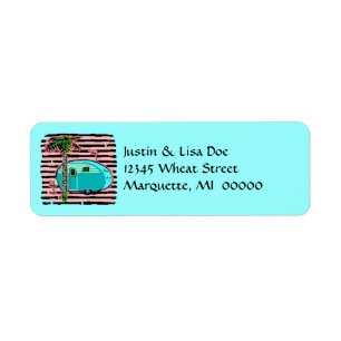 Canned Ham Retro Vintage Camper Address Labels