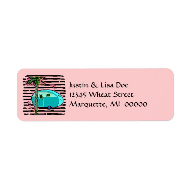 Canned Ham Retro Vintage Camper Address Labels (Front)
