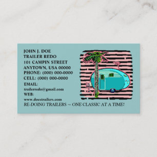 CANNED HAM VINTAGE TRAVEL TRAILERS BUSINESS CARDS! BUSINESS CARD