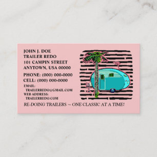 CANNED HAM VINTAGE TRAVEL TRAILERS BUSINESS CARDS! BUSINESS CARD