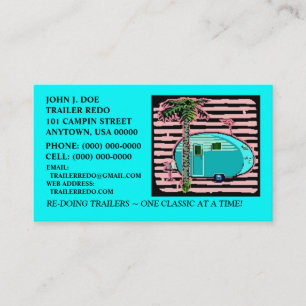 CANNED HAM VINTAGE TRAVEL TRAILERS BUSINESS CARDS! CARD