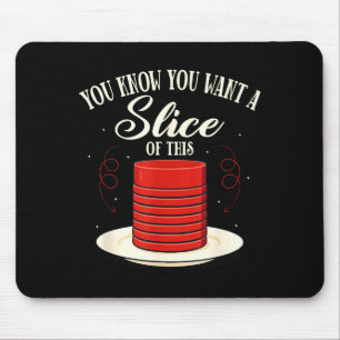 Canned Jellied Cranberry Sauce Thanksgiving Fall Mouse Mat