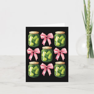 Canned Pickle Coquette Bows Cute Jar Girl Women Ae Card