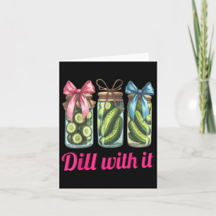 Canned Pickle Coquette Bows With Cute Pickle Jar G Card