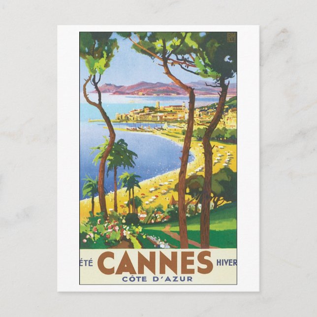 Cannes Cote D' Azur Postcard (Front)