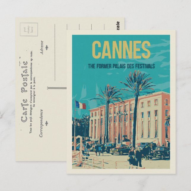 Cannes Cote d'Azur France, Palais des Festivals Postcard (Front/Back)
