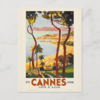 Cannes - Côte d'Azur France Vintage Poster 1935