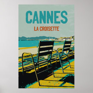 Cannes Côte d'Azur La Croisette Illust France  Poster