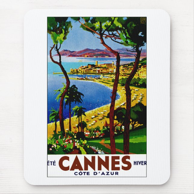 Cannes ~ Cote d'Azur Mouse Mat (Front)