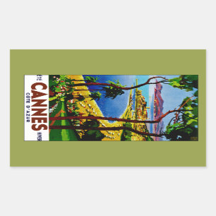Cannes - Cote d'Azure Rectangular Sticker