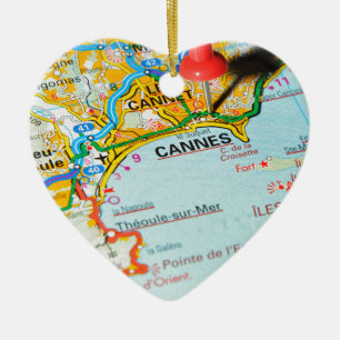 Cannes, France Ceramic Tree Decoration