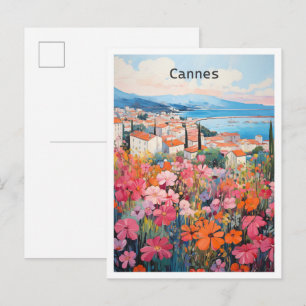 Cannes France Travel Aesthetic Postcard