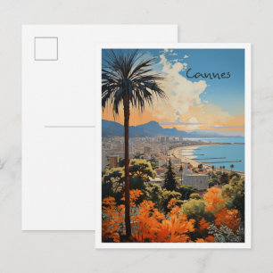 Cannes France Travel Aesthetic Postcard