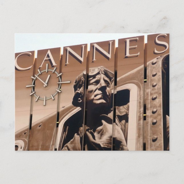 cannes movie clock postcard (Front)