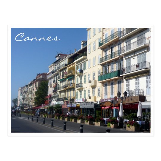 cannes streetscape postcard