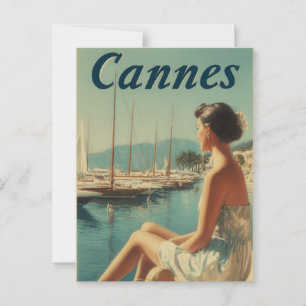 Cannes vintage postcard