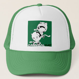 Cannibal Cat Green Trucker Hat