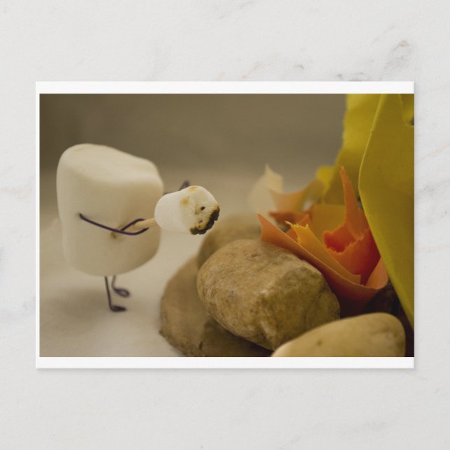 Cannibalism is Sweet - Marshmallow toasting Postcard (Front)