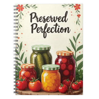Canning and Fermentation Recipes Notebook