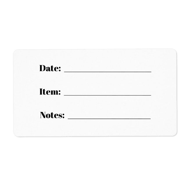 Canning and Food Storage Labels (Front)