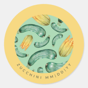 Canning   Date   Zucchini Classic Round Sticker
