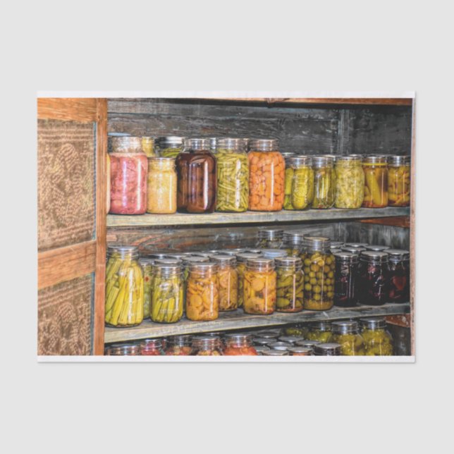 Canning Fall Harvest Preserves Tissue Paper (Front)