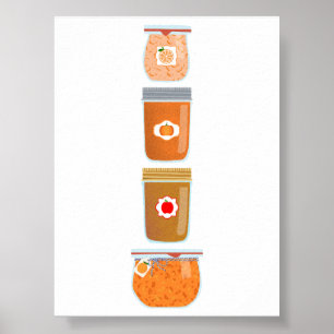 Canning Food - Mixed Jams Poster