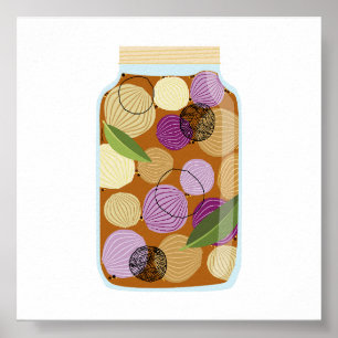 Canning Food - Picked Onions Poster