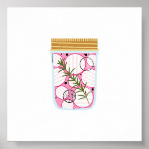 Canning Food - Picked Radishes Poster