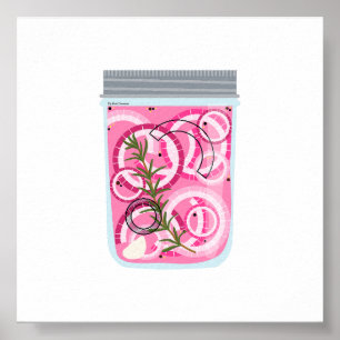 Canning Food - Picked Red Onions Poster