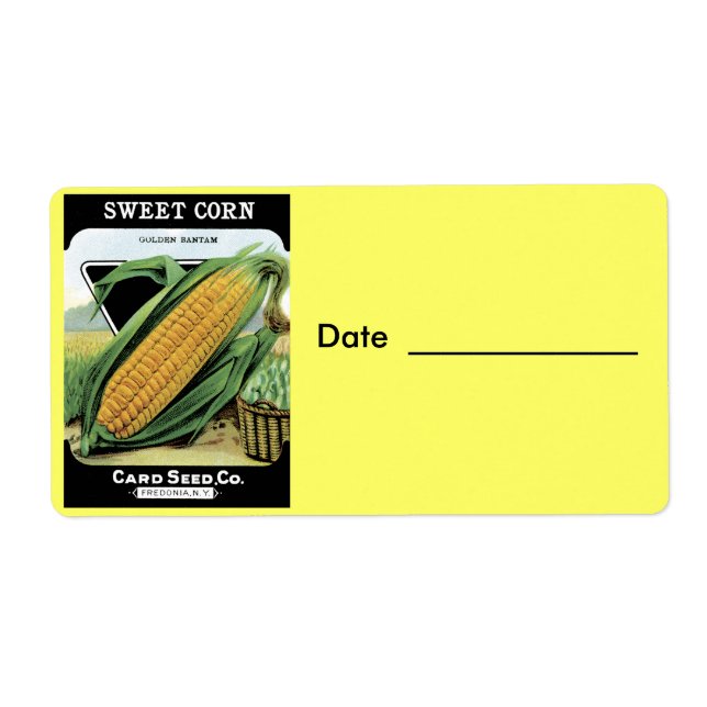 Canning/Freezing Labels for Corn (Front)