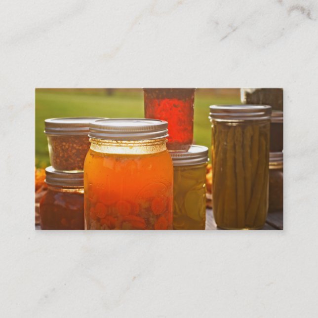 Canning in Autumn Business Card (Front)