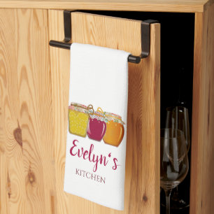 Canning Jam Jars Personalised Kitchen Towel