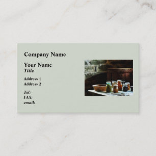 Canning Jars With Colourful Vegetables Business Card