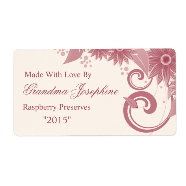 Canning Made With Love Food Kitchen Label (Front)