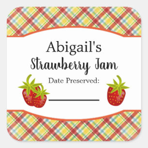 Canning Sticker Strawberry Fruit