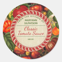 Canning tomatoes personalised from the kitchen of