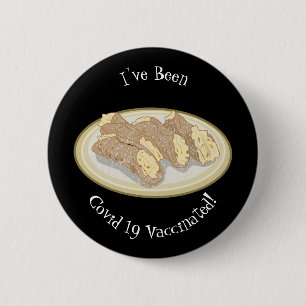 Cannoli cartoon illustration 6 cm round badge