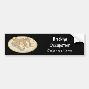 Cannoli cartoon illustration bumper sticker