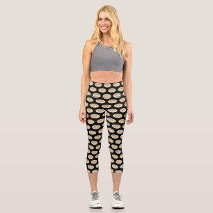 Cannoli cartoon illustration capri leggings