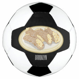 Cannoli cartoon illustration football
