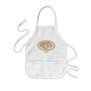 Cannoli cartoon illustration  kids apron