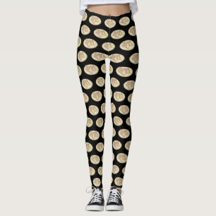 Cannoli cartoon illustration leggings