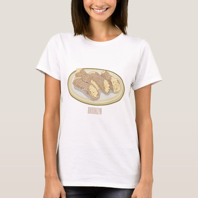Cannoli cartoon illustration  T-Shirt (Front)