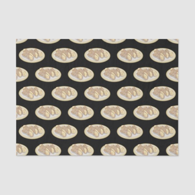 Cannoli cartoon illustration tissue paper (Front)
